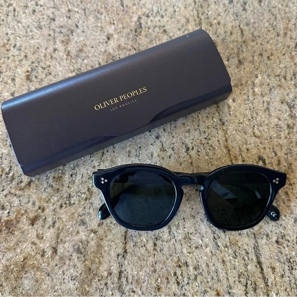 Oliver Peoples Black Boudreau LA Sunglasses - Picture 2 of 13